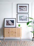 Rope Wall Art With Frame, Wall Decor For Living Room (Set of 3) - White / Black