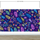 Bright Colorful Fern Arrangement Mural.