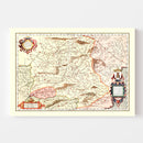 Vintage Map of Castille Spain, 1623