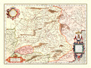 Vintage Map of Castille Spain, 1623