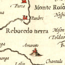 Vintage Map of Galicia Spain, 1623