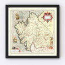 Vintage Map of Galicia Spain, 1623