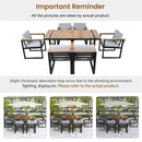 7 Pieces Outdoor Dining Set Patio Dining Table And Chair Set With And Removable Cushions For Patio by HouseOfZazla