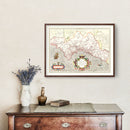 Vintage Map of Valencia, Spain 1623
