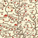 Vintage Map of Catalonia Spain , 1623