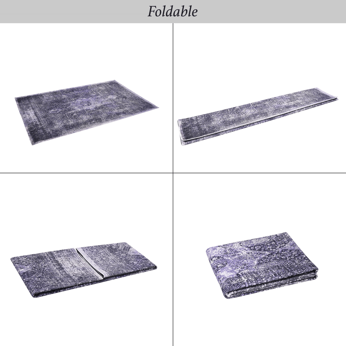 MAVAL Anthracite Washable Rug 3x5 Area Rug, photo 8 of 8