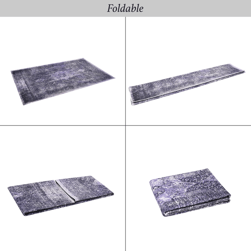MAVAL Anthracite Washable Rug 3x5 Area Rug, photo 8 of 8