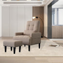 Living Room Sofa Single Chair And Ottoman, Modern Multi-Function Fabric Living Room Sofa Lounge Chair Bed And Stool. Soft Leisure Single Chair Adjustable Into 5 Angles With Sofa Bed by HouseOfZazla