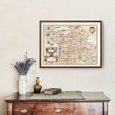 Vintage Map of Gaul France, 1623