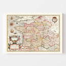 Vintage Map of Gaul France, 1623