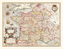 Vintage Map of Gaul France, 1623