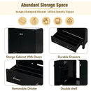 30' Black Bathroom Vanity with Single Sink, Combo Cabinet Undermount Sink, Bathroom Storage Cabinet with 2 Doors and a Drawer, Soft Closing, Multifunctional Storage, Solid Wood Frame