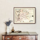 Vintage Map of Saintonge (Xaintonge) France, 1623