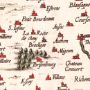 Vintage Map of Saintonge (Xaintonge) France, 1623