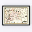 Vintage Map of Saintonge (Xaintonge) France, 1623