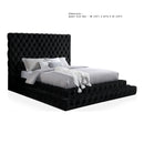 Tufted Oversized Headboard Platform Bed With Fully Upholstered Frame by HouseOfZazla