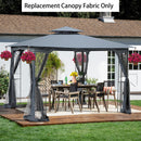 10x10 Gazebo Double Roof Replacement Canopy Fabric by Unique Piece Furniture