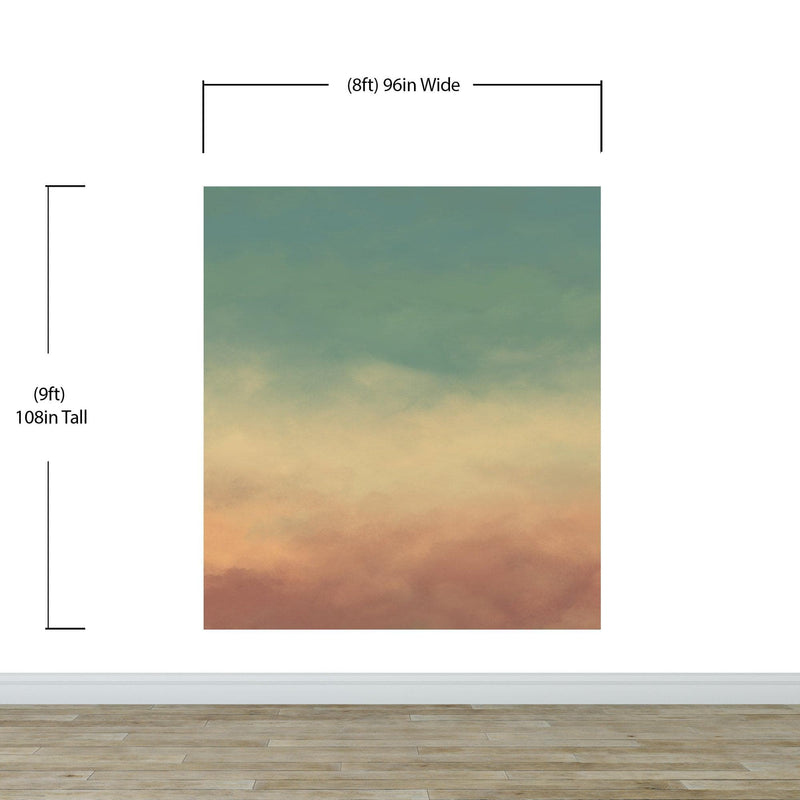 Cloud Wallpaper Wall Art Decor. Pastel Cloudscape Wallpaper.