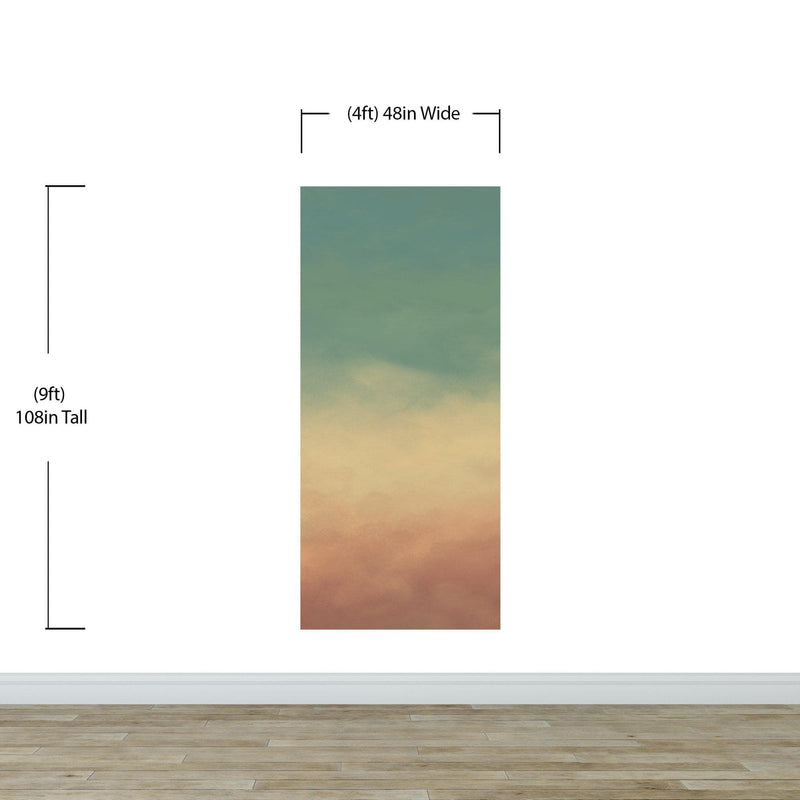 Cloud Wallpaper Wall Art Decor. Pastel Cloudscape Wallpaper.