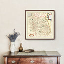 Vintage Map of Champagne France, 1623