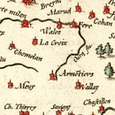 Vintage Map of Champagne France, 1623