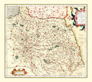 Vintage Map of Champagne France, 1623