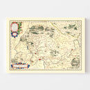 Vintage Map of Isle of France, 1623