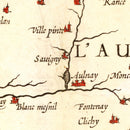 Vintage Map of Isle of France, 1623