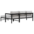 U_style Outdoor L-Shaped Sofa with Iron Frame,Weather-Resistant Patio Sofa Set with Ultra-Thick Cushions,Comfortable Seating for 3,Ideal for Patio, Balcony,and Garden by Montret