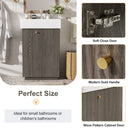 Bathroom Vanity With Sink, Freestanding Wood Grain Cabinet With Storage by Unique Piece Furniture