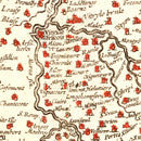 Vintage Map of Champagne Region of France, 1623