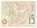 Vintage Map of Champagne Region of France, 1623