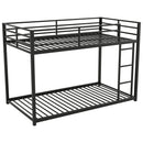 Metal Bunk Bed, Low Bunk Bed With Ladder by HouseOfZazla