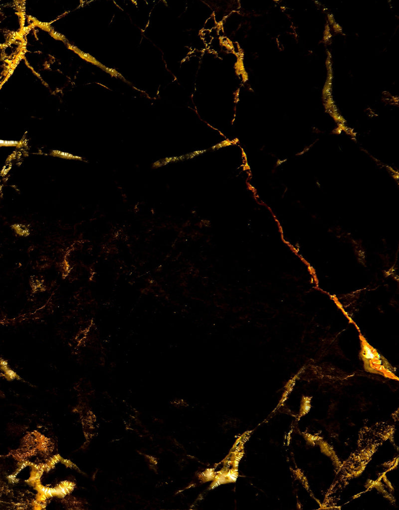 Black and Gold Abstract Marble Stone Peel and Stick Wall Mural.