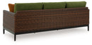 Horizon Hall - Sofa With Cushion - Brown / Green