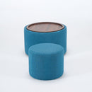 Nesting Ottomans, Round Coffee Table & Bench With Tray (Set of 2) by HouseOfZazla