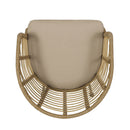 Randy Modern Wicker Chair with Water Resistant Cushions - Brown / Beige by HouseOfZazla