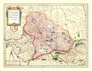 Vintage Map of Beauvais France, 1623