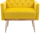 Accent Chair, leisure single sofa with Rose Golden feet