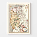 Vintage Map of Boulon & Guines France, 1623