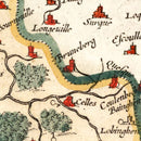 Vintage Map of Boulon & Guines France, 1623