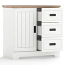 Farmhouse Sideboard Buffet Cabinet Kitchen Pantry with Sliding Doors-White by LJGDeals