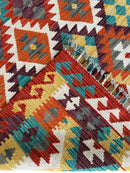 Afghani Maimana Kilim Wool Rug 4’3” x 6’7”