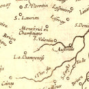 Vintage Map of Bourbonnais France, 1623