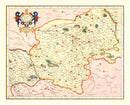 Vintage Map of Bourbonnais France, 1623