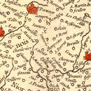 Vintage Map of Poitou France, 1623
