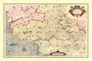 Vintage Map of Poitou France, 1623
