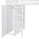 Loft Bed With A Stand Alone Bed, Shelves, Desk, And Wardrobe by HouseOfZazla