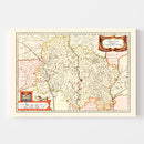 Vintage Map of Quercy France, 1623