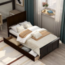 Platform Storage Bed With 2 Wheel Base Drawers by Unique Piece Furniture